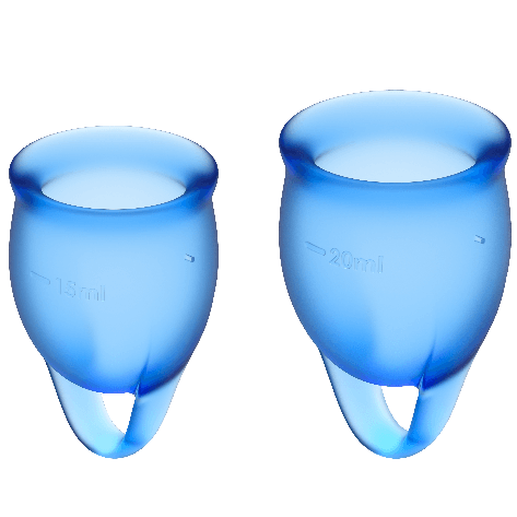 SATISFYER - FEEL CONFIDENT MENSTRUAL CUP CLEAR 15 + 20 ML