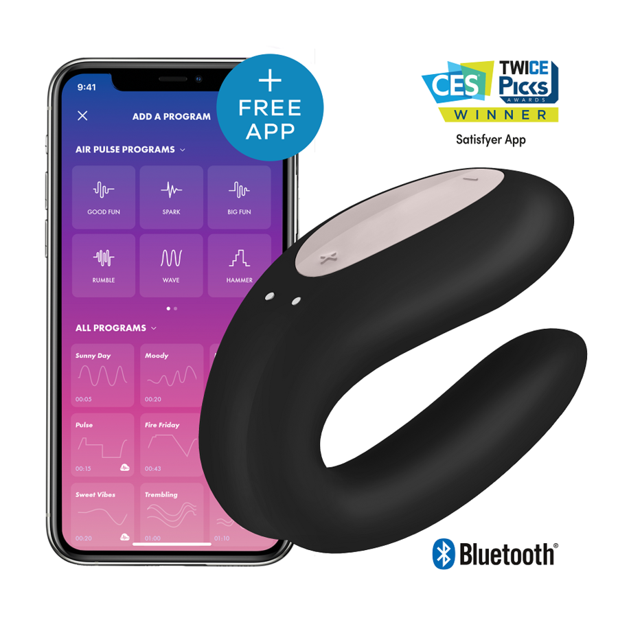 SATISFYER - DOUBLE JOY CON APP LILA