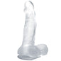 BAILE - REALISTISCHER DILDO MIT SAUGNAPF UND HODEN 16.7 CM TRANSPARENT